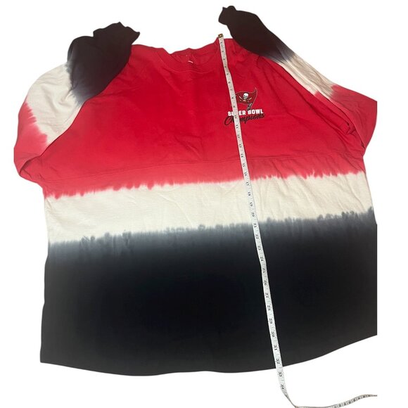 Tampa Bay Buccaneers Super Bowl Champions Dip Dye Long Sleeve Spirit Jersey 2XL - Picture 11 of 11